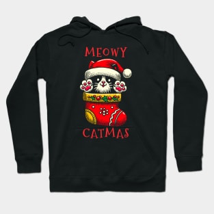 Meowy Catmas: Festive Christmas Cat Lovers Shirt Hoodie